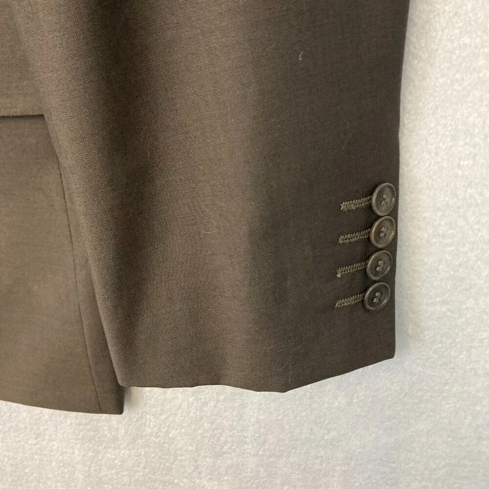 Valentino Wool Mohair‎ Blazer Mens Size 44 Sport Coat Brown Suit Jacket Formal